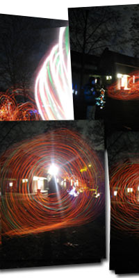 Lichtmalschleifen auf dem KiKo-Spielplatz . 04. Dezember 2009