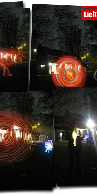 Lichtmalschleifen auf dem KiKo-Spielplatz . 04. Dezember 2009