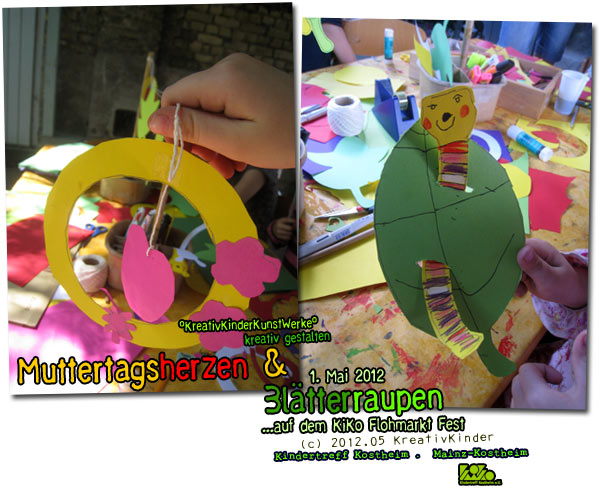 Blätterraupen & Muttertagsherzen