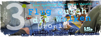 Flug durch die Wolken . MiniTrickFilm . Herbstferientag 