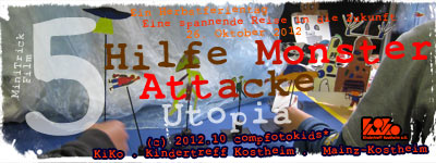 Hilfe Monster Attacke . MiniTrickFilm . Herbstferientag 