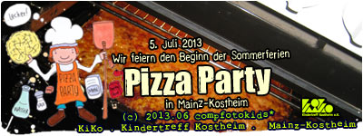 Wir feiern den Beginn der Sommerferien mit einer Pizza Party 