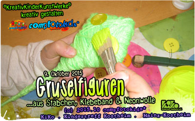 Gruselfiguren . compfotokids* . 9. Oktober 2015 . Kreativ- und Medienwerkstatt im KiKo
