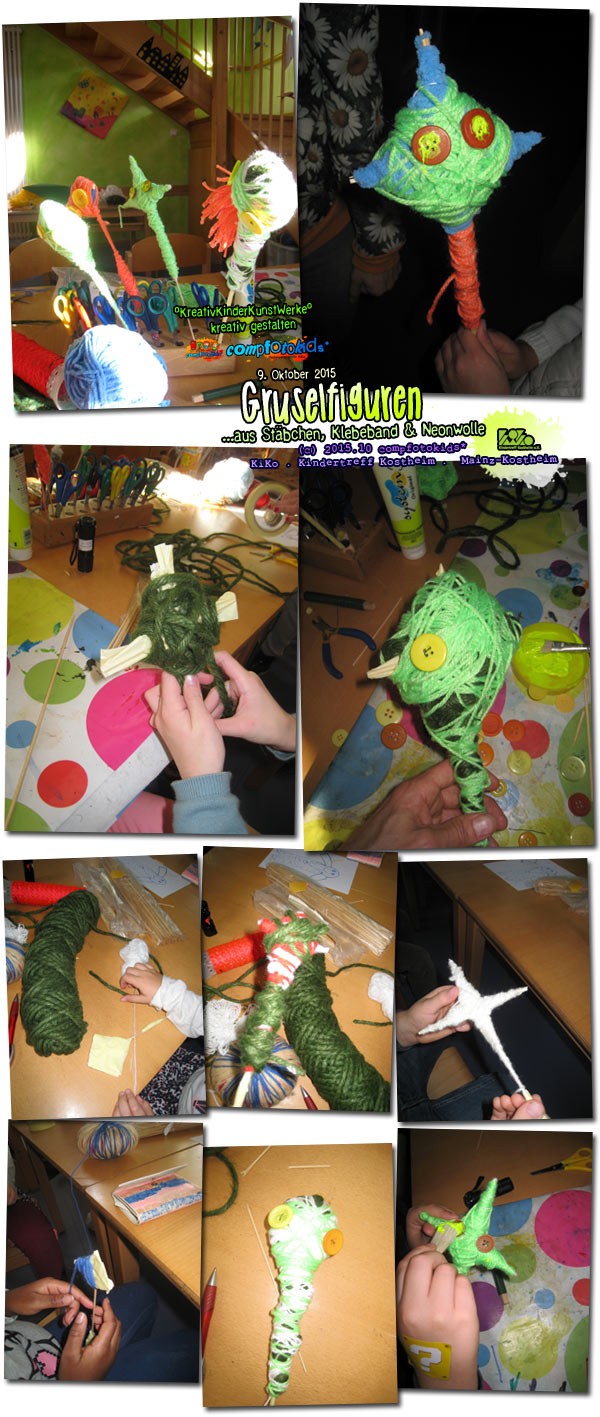 Gruselfiguren . compfotokids* . 9. Oktober 2015 . Kreativ- und Medienwerkstatt im KiKo