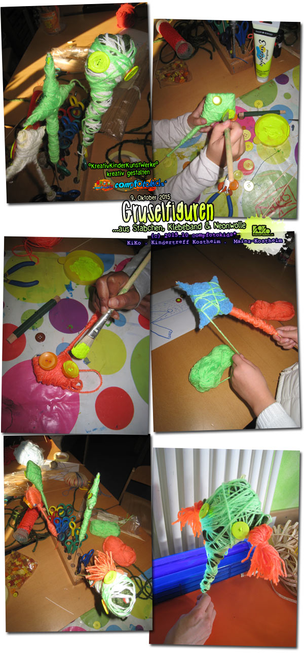 Gruselfiguren . compfotokids* . 9. Oktober 2015 . Kreativ- und Medienwerkstatt im KiKo
