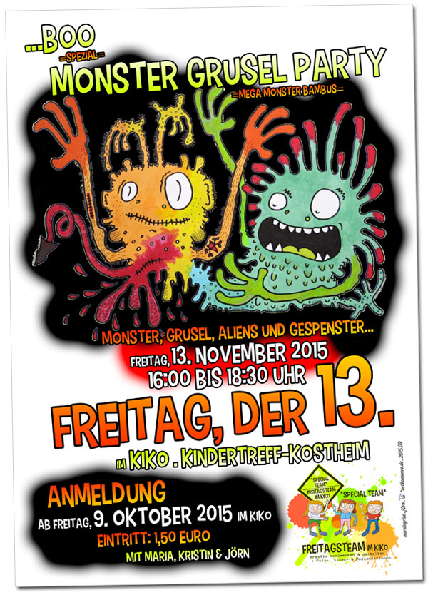 Monster Grusel Party . Anmeldung