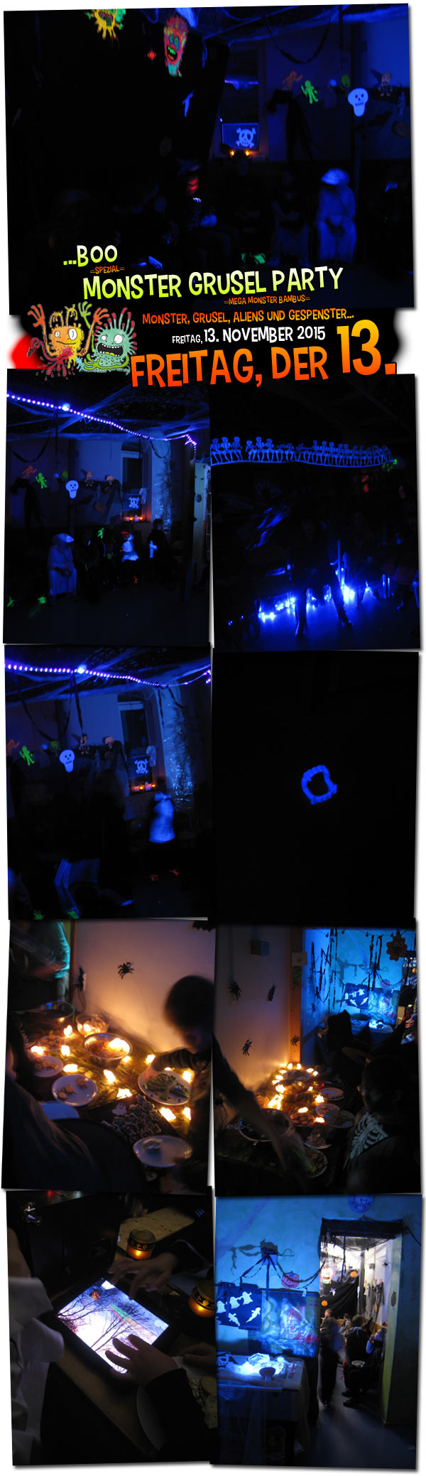 Monster Grusel Party . Fotos . Freitagsteam im KiKo . 13. November 2015 . ...präsentiert von der Kreativ- und Medienwerkstatt im KiKo