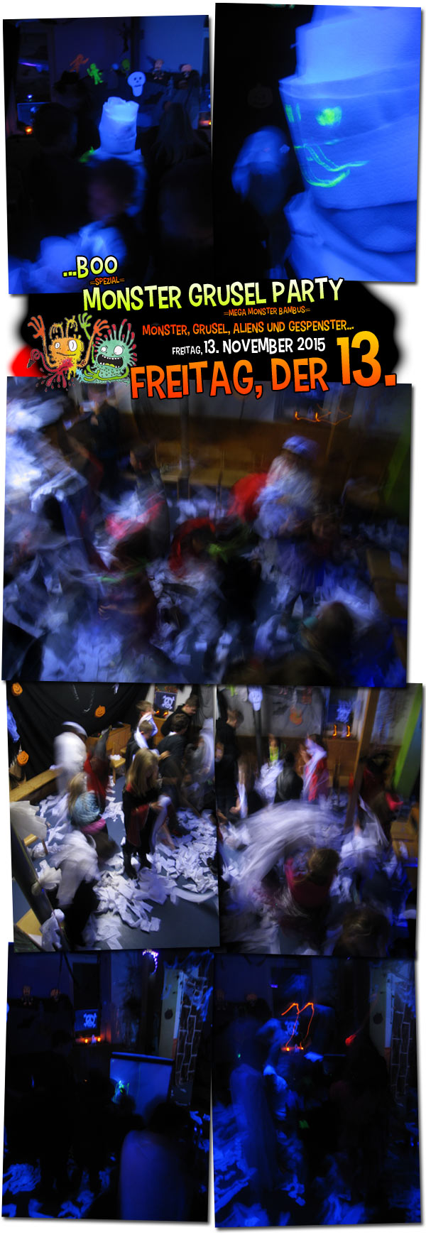 Monster Grusel Party . Fotos . Freitagsteam im KiKo . 13. November 2015 . ...präsentiert von der Kreativ- und Medienwerkstatt im KiKo