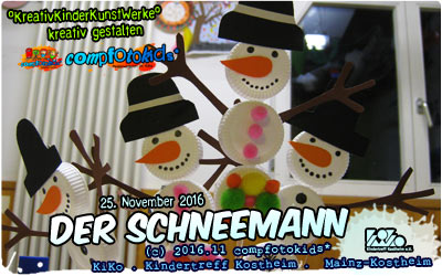 Der Schneemann . 25. November 2016 . compfotokids* im KiKo . Kindertreff Kostheim