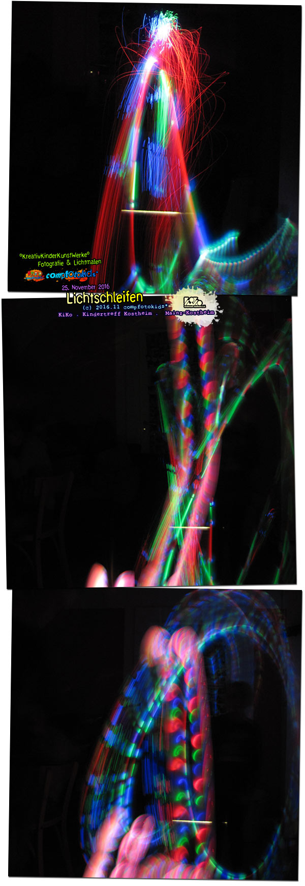 Lichtschleifen . 25. November 2016 . compfotokids* im KiKo . Kindertreff Kostheim